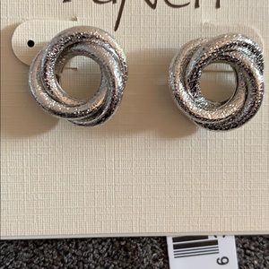 Silver knot earrings